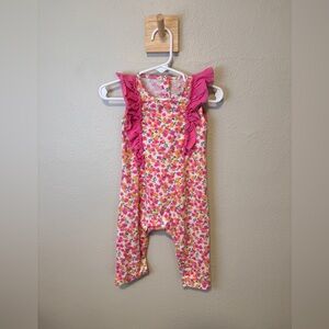 Jessica Simpson Pink Floral Baby Romper